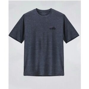 Patagonia Capilene Cool Daily Graphic Shirt Mens Small Blue Save the Planet